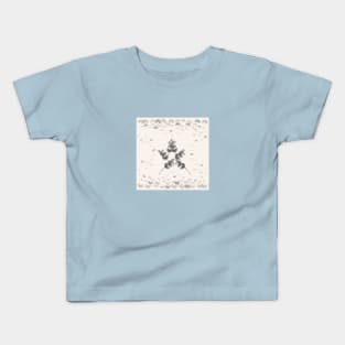 Nature Beauty , offwhite, purple, floral, flowers, leaves, botanical, pattern, decor, art, TeePublic Kids T-Shirt